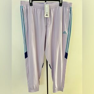 ($70) Adidas Tiro Woven Wide Leg Track Pants Mens 2XL Purple HS7485 Windbreaker